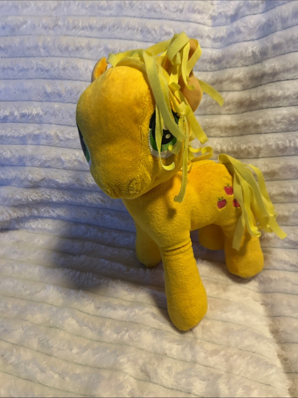 Soft Yellow Plush Pony with Heart Accents - Kids Stuffed Animal